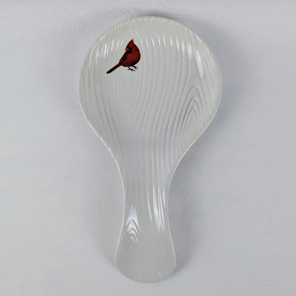 Temp-Tations by Tara Spoon Rest White Woodlands Collection Red Cardinal NIB - Picture 1 of 11